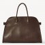 The Row Margaux 15 Top Handle Bag in Chocolate Leather
