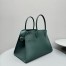 The Row Margaux 15 Top Handle Bag in Green Leather