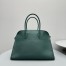 The Row Margaux 15 Top Handle Bag in Green Leather