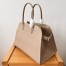 The Row Margaux 15 Top Handle Bag in Sand Grained Leather