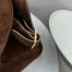 The Row Margaux 15 Top Handle Bag in Mocha Suede Leather