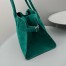 The Row Margaux 15 Top Handle Bag in Green Suede Leather