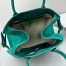 The Row Margaux 15 Top Handle Bag in Green Suede Leather
