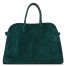 The Row Margaux 15 Top Handle Bag in Green Suede Leather