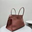 The Row Margaux 17 Top Handle Bag in Brick Leather