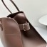 The Row Margaux 17 Top Handle Bag in Chocolate Leather