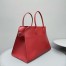 The Row Margaux 17 Top Handle Bag in Red Leather