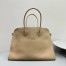 The Row Margaux 17 Top Handle Bag in Sand Grained Leather