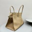 The Row Margaux 17 Top Handle Bag in Sand Grained Leather