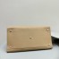 The Row Margaux 17 Top Handle Bag in Sand Grained Leather