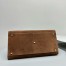 The Row Margaux 17 Top Handle Bag in Brown Suede Leather