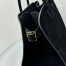 The Row Margaux 17 Top Handle Bag in Black Suede Leather