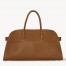 The Row Margaux EW Top Handle Bag in Brown Smooth Calfskin