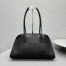The Row Margaux Shoulder 12 Bag in Black Grained Leather