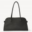 The Row Margaux Shoulder 12 Bag in Black Grained Leather
