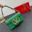 Valentino Small Loco Shoulder Bag In Green Calfskin