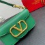 Valentino Small Loco Shoulder Bag In Green Calfskin