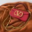 Valentino Small Loco Shoulder Bag In Red Calfskin