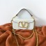 Valentino Small Loco Shoulder Bag In White Calfskin