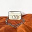 Valentino Small Loco Shoulder White Bag with Crystals Logo