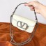 Valentino Small Loco Shoulder White Bag with Crystals Logo