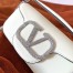 Valentino Small Loco Shoulder White Bag with Crystals Logo
