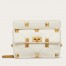 Valentino Roman Stud Medium Chain Bag In White Nappa Leather