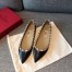 Valentino Rockstud Ballet Flats In Black Calfskin
