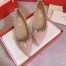 Valentino Rockstud Ballet Flats In Powder Patent Leather
