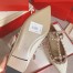 Valentino Caged Rockstud Ballet Flats In White Patent Leather