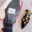 Valentino Roman Stud Ballet Flats In Black Calfskin