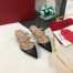 Valentino Garavani Rockstud Flat Mules In Black Leather