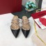 Valentino Garavani Rockstud Flat Mules In Black Leather