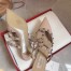 Valentino Garavani Rockstud Mules 50mm In Nude Patent Calfskin