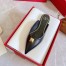 Valentino Garavani Roman Stud Flat Mules In Black Calfskin