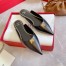 Valentino Garavani Roman Stud Flat Mules In Black Calfskin