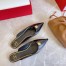 Valentino Garavani Roman Stud Flat Mules In Black Calfskin