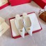 Valentino Garavani Roman Stud Flat Mules In White Calfskin