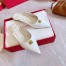 Valentino Garavani Roman Stud Flat Mules In White Calfskin