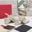 Valentino VLogo Locker Mary-Jane Slingback Pumps 60mm in Whtie Calfskin