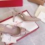 Valentino Vlogo Slingback Pumps 80mm In Poudre Calfskin