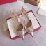 Valentino Vlogo Slingback Pumps 80mm In Platinum Lambskin