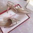 Valentino Vlogo Slingback Pumps 80mm In Platinum Lambskin