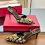 Valentino Vlogo Slingback Pumps 80mm In Black Toile Iconographe 