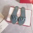Valentino VLogo Signature Flat Slides In Blue Calfskin