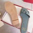 Valentino VLogo Signature Flat Slides In Blue Calfskin
