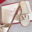 Valentino VLogo Signature Flat Slides In White Calfskin