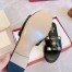 Valentino Roman Stud Flat Slides In Black Quilted Nappa