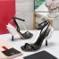 Valentino Roserouche Sandals 1959 100mm in Black Calfskin