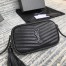 Saint Laurent Mini Lou Camera Bag in Noir Calfskin